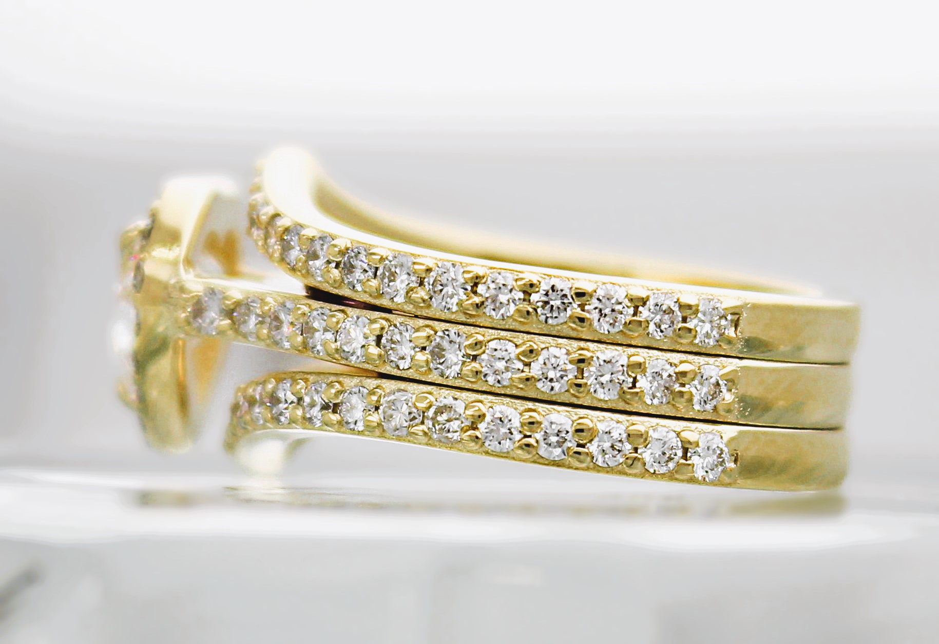 Heart Shape Bridal Set with Halo